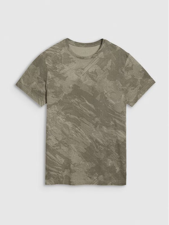 4F 4F T-Shirt 4FWSS25TTSHM1960-44A Khaki Regular Fit
