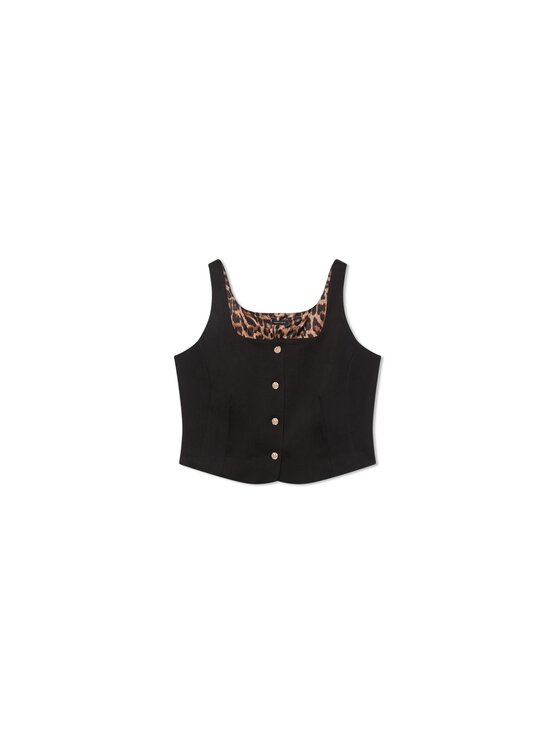 Fiorella Rubino Fiorella Rubino Bluzka 2124T002510N033 Czarny Cropp Fit