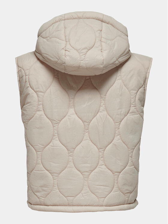 ONLY ONLY Bezrękawnik Valentina 15315383 Écru Regular Fit