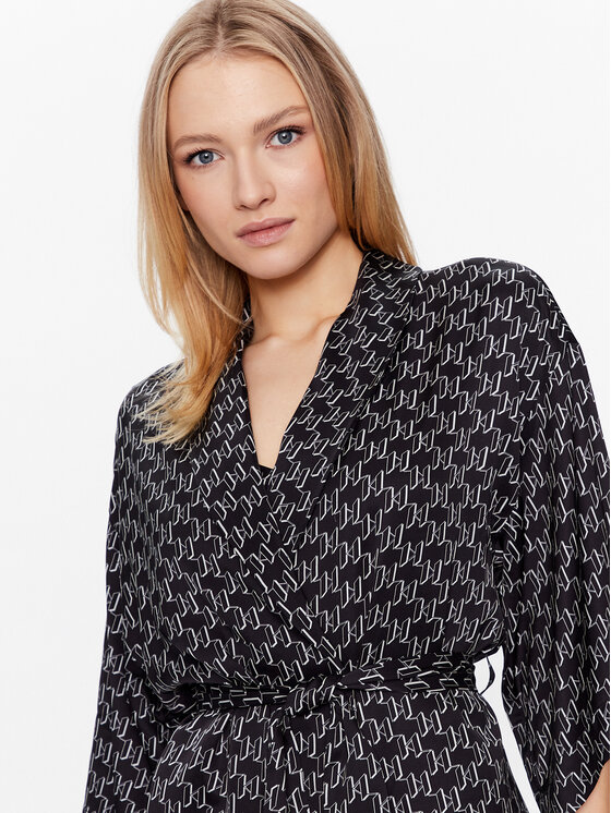 KARL LAGERFELD KARL LAGERFELD Hommikumantel 225W2134 Must