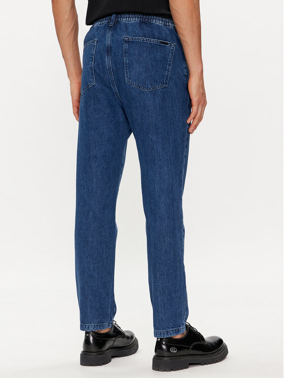 Sisley Sisley Farmer 4QBESE020 Kék Straight Fit