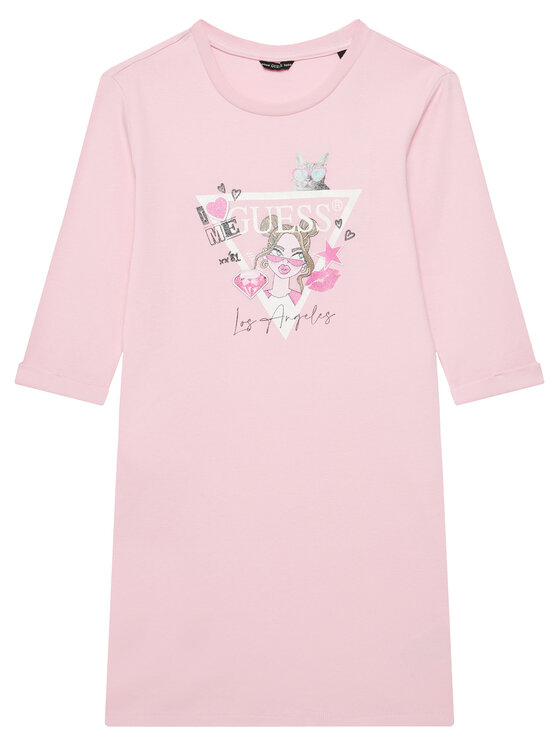 Guess Guess Rochie de zi J3YK13 KA6W4 Roz Regular Fit