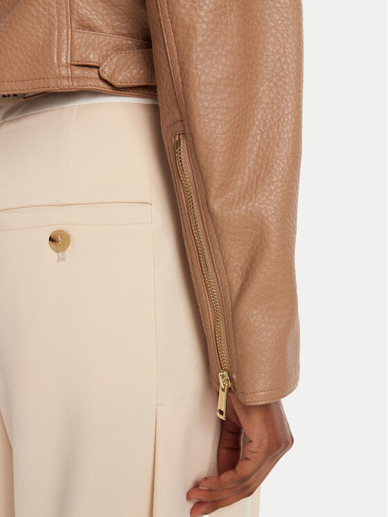 Guess Guess Dirbtinės odos striukė W5YL1 9WHDS0 Smėlio Regular Fit