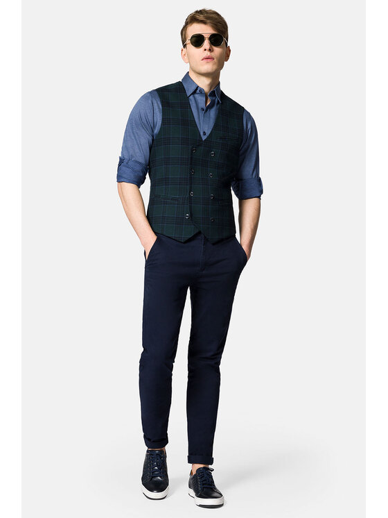 Lancerto Lancerto Kamizelka Modena KA131123000002 Zielony Slim Fit