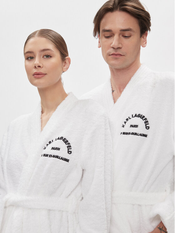 KARL LAGERFELD KARL LAGERFELD Ρόμπα Unisex Logo 225W2190 Λευκό