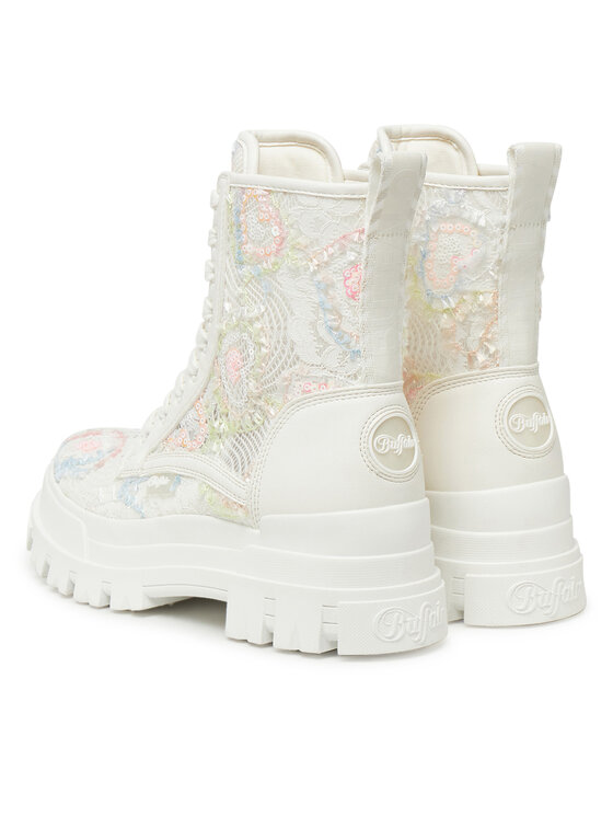Buffalo Buffalo Schnürstiefeletten Aspha Rld Bloom 1622576 Weiß