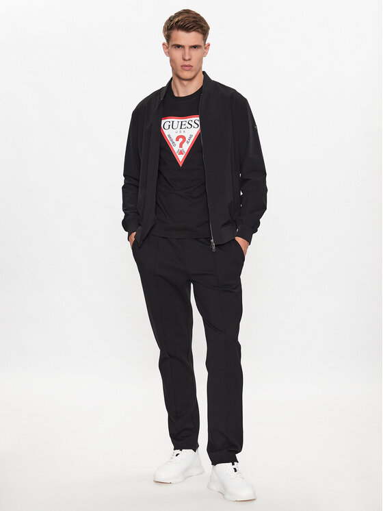 Guess Guess T-shirt M2YI71 I3Z14 Crna Slim Fit