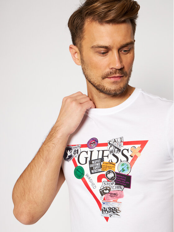 Guess Guess T-shirt M0BI70 I3Z00 Bianco Slim Fit