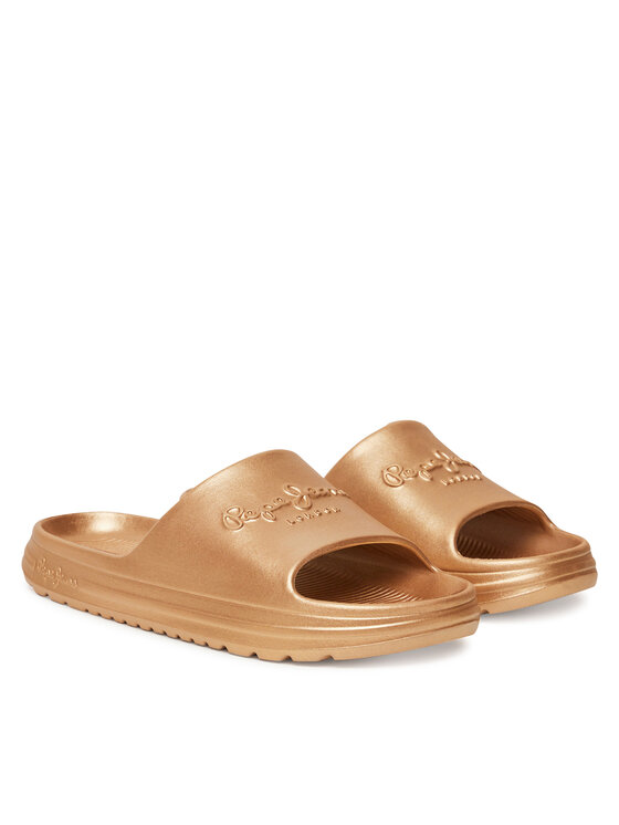 Pepe Jeans Pepe Jeans Чехли Beach Slidemet PLS70165 Златист