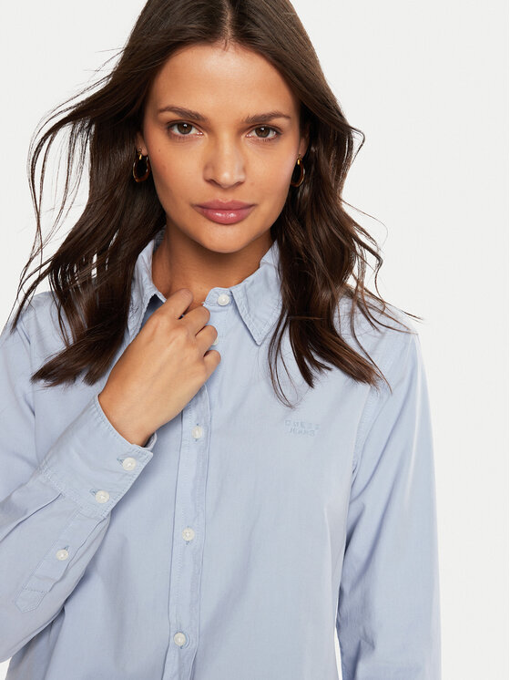 Guess Jeans Guess Jeans Hemd W4YH68 WGCF1 Blau Regular Fit