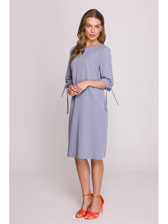Stylove Stylove Večerné šaty S393 Sivá Premium Fit
