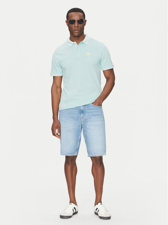 Guess Guess Polokošeľa F5GP00 K9WF1 Modrá Regular Fit