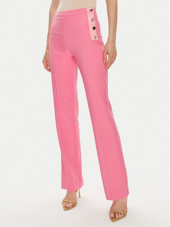 Fracomina Pantaloni di tessuto FQ24SV3001W42901 Rosa Slim Fit, taglia : 40