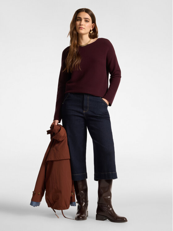 Elena Mirò Elena Mirò Sweter M054Z000816N039 Bordowy Over Fit
