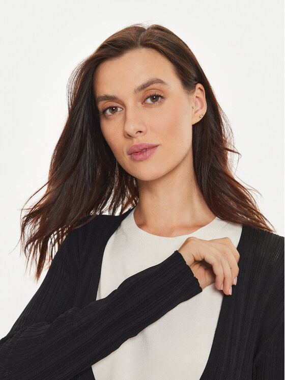 Sisley Sisley Kardigan 1WTHM6021 Crna Slim Fit