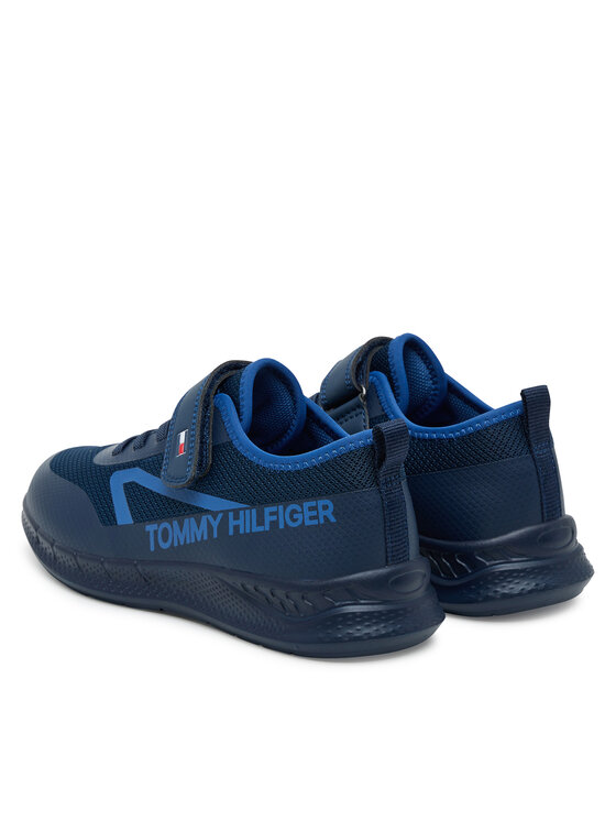Tommy Hilfiger Tommy Hilfiger Сникърси Low Cut Lace-Up/Velcro Sneaker T1B9-34110-1843 S Тъмносин
