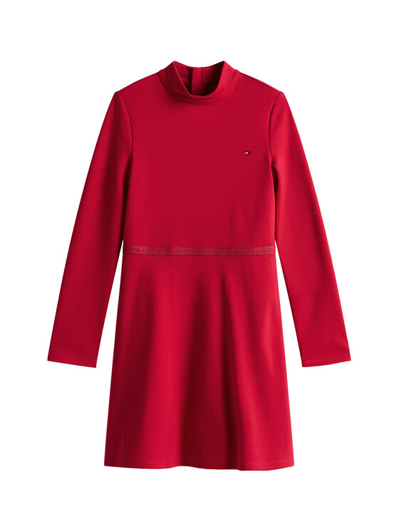 Tommy Hilfiger Tommy Hilfiger Kleid für den Alltag Essential Skater KG0KG08790 D Rot Regular Fit