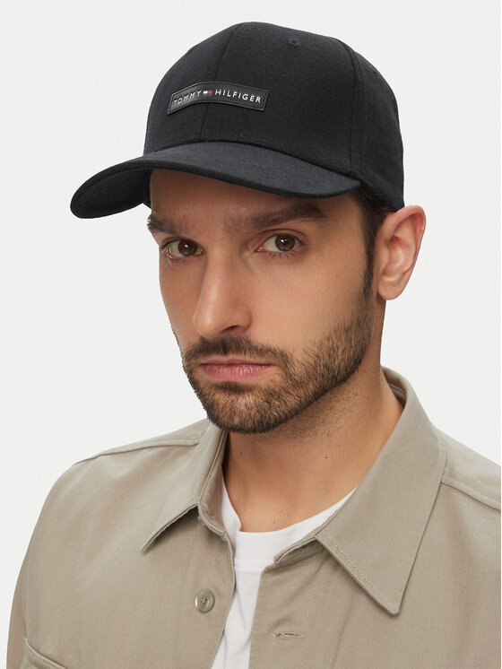 Tommy Hilfiger Tommy Hilfiger Καπέλο Jockey Logo Patch Canvas Baseball Cap AM0AM14119 Μαύρο