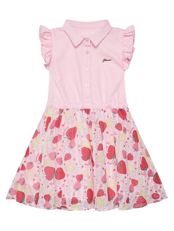 Guess Guess Kleid für den Alltag K6GK00 WR480 Rosa Regular Fit