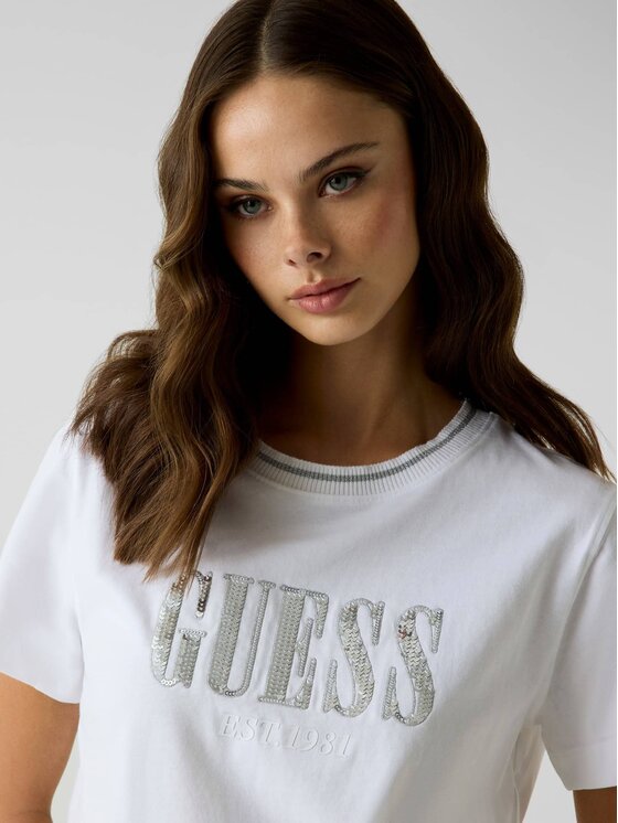 Guess Guess T-Shirt 183129 Bílá Classic Fit