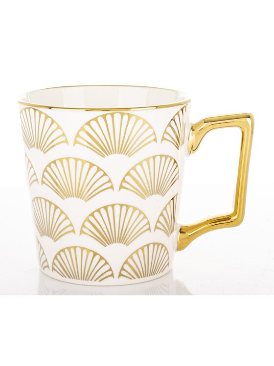 MIAhome MIAhome Kubek porcelanowy RANGO cienki wzór Biały