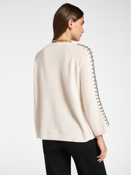 Elena Mirò Elena Mirò Maglione M434Z000562N002 Bianco Regular Fit