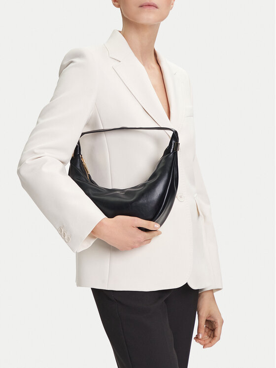 Calvin Klein Geantă Pinched Soft Crescent Sm LV04F3010G Negru