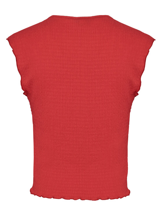 Tommy Jeans Tommy Jeans Top Smock Seersucker DW0DW22220 Crvena Slim Fit