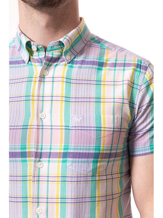 Wrangler Wrangler Camicia BUTTON DOWN Rosa Slim Fit