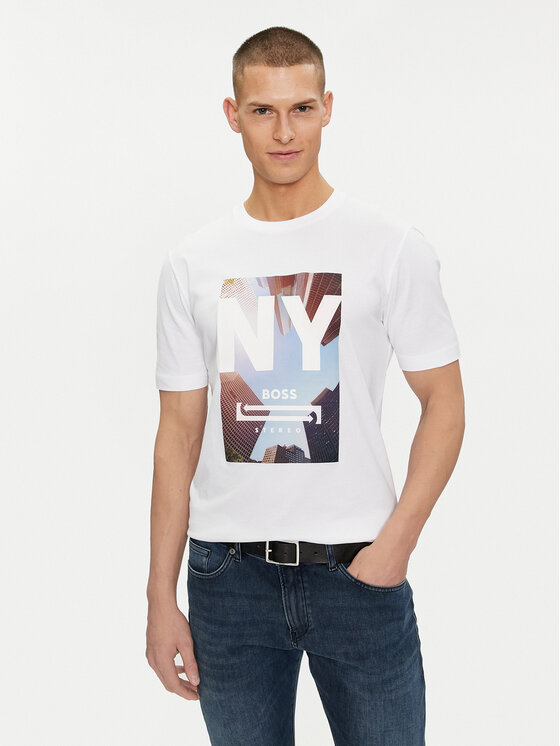 BOSS Boss T-Shirt Tiburt 511 50512110 Bílá Regular Fit