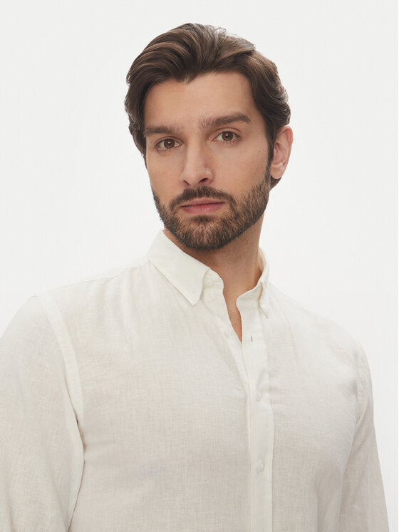 Lindbergh Lindbergh Πουκάμισο 30-203344B Λευκό Relaxed Fit