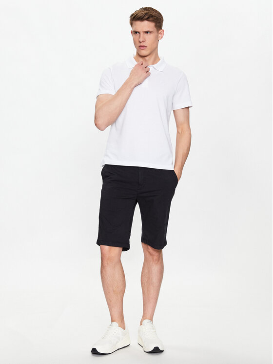 Trussardi Trussardi Тениска с яка и копчета Emboidered 52T00712 Бял Regular Fit