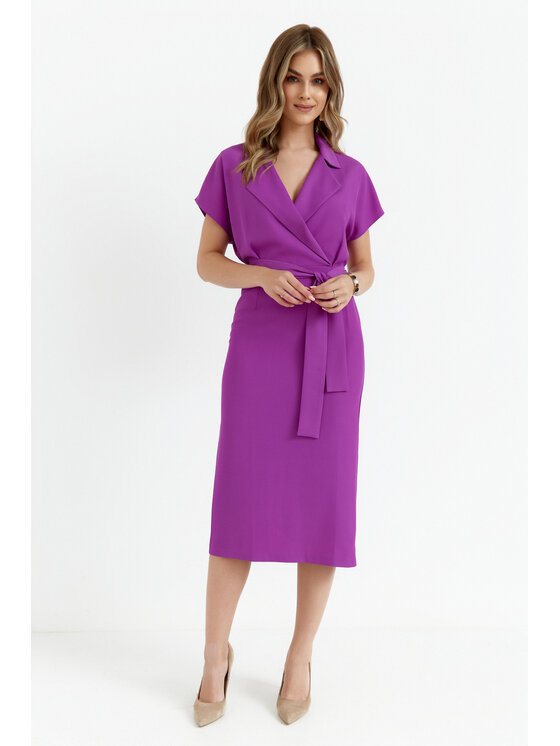 Stylove Stylove Sukienka koktajlowa S363 Fioletowy Premium Fit