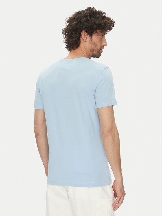 La Martina La Martina T-shirt Vernie MAR009 JS206 Svijetloplava Regular Fit