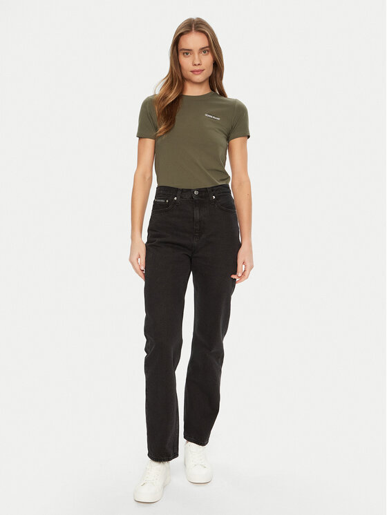 Guess Jeans Guess Jeans T-Shirt W4YI02 J1314 Zielony Regular Fit