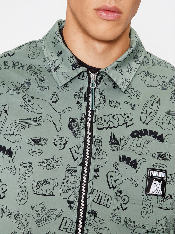 Puma Puma Košulja RIPNDIP 622198 Zelena Relaxed Fit