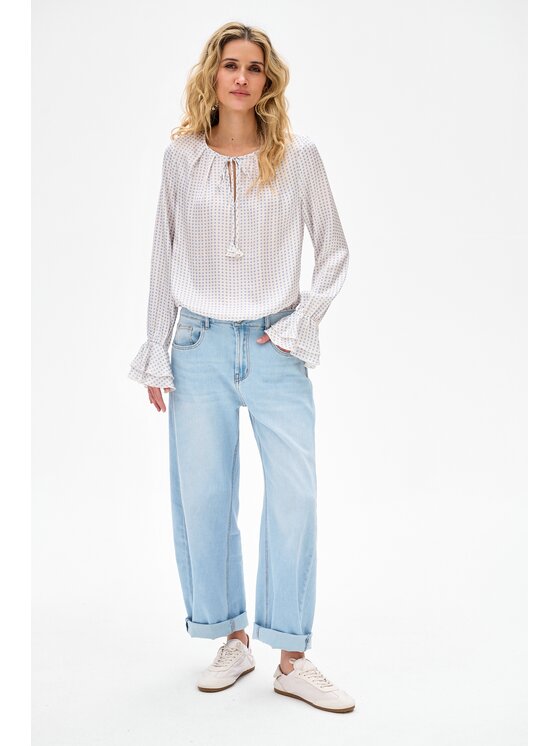blue shadow blue shadow Bluzka Isa Niebieski Regular Fit
