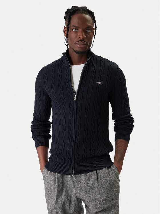 Gant Gant Kardigan 8050604 Tmavomodrá Slim Fit