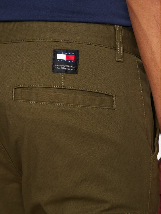 Tommy Jeans Tommy Jeans Stoffhose Austin DM0DM18940 Grün Slim Fit
