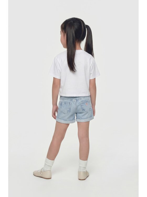 Guess Kids Guess Kids Kalhoty z materiálu 181424 Modrá Regular Fit
