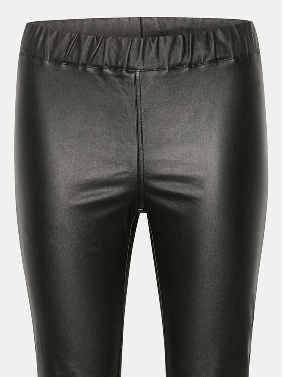 Kaffe Kaffe Hose aus Kunstleder Ada 10503875 Schwarz Slim Fit