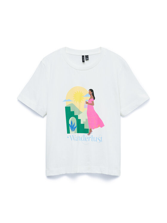 Vero Moda Vero Moda Póló Emily 10344804 Fehér Regular Fit