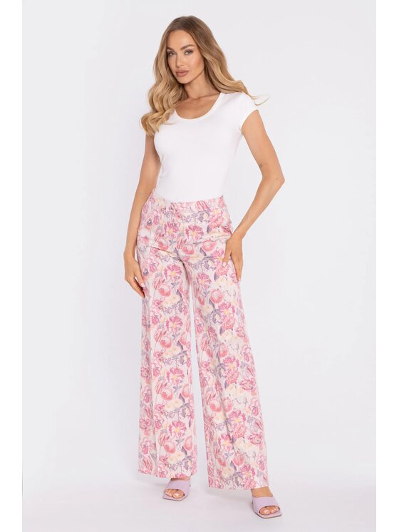 Made of Emotion Made of Emotion Pantaloni di tessuto M911 Rosa Wide Leg