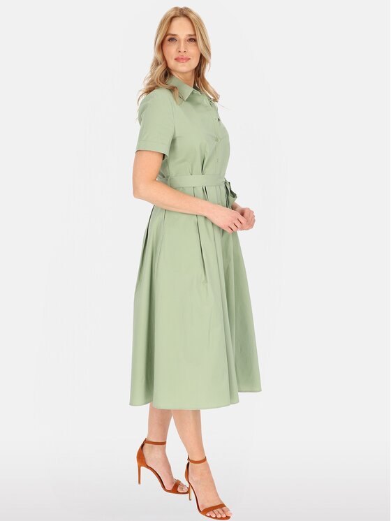 Perso Perso Letní šaty RBE255729F Zelená Regular Fit