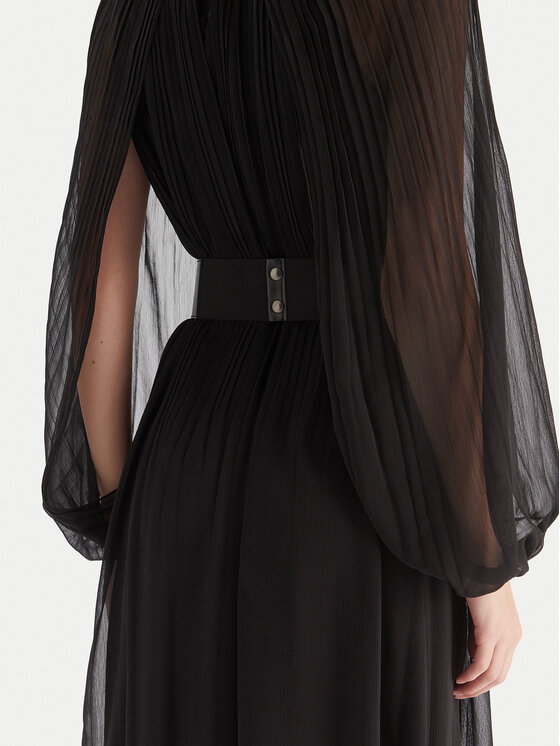 KAOS KAOS Coctailkleid RI1GX006 Schwarz Regular Fit