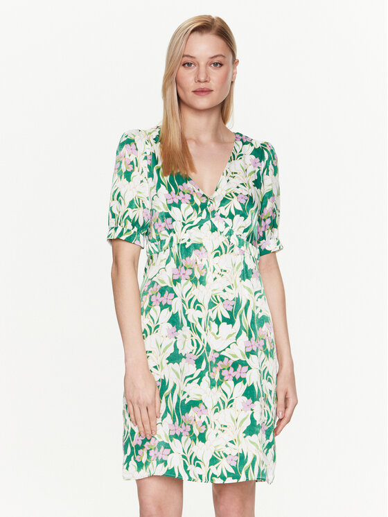 NAF NAF Šaty Kpreppy XENR80 Zelená Regular Fit