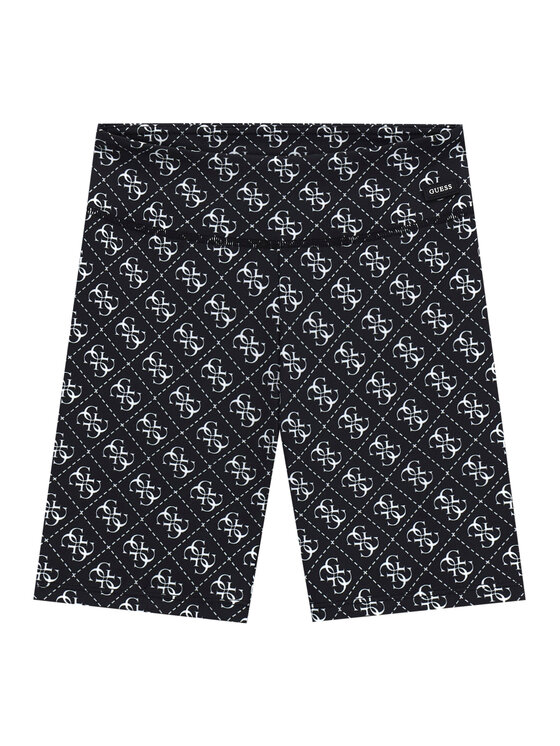 Guess Guess Športové kraťasy J6RD02 MC01P Čierna Slim Fit