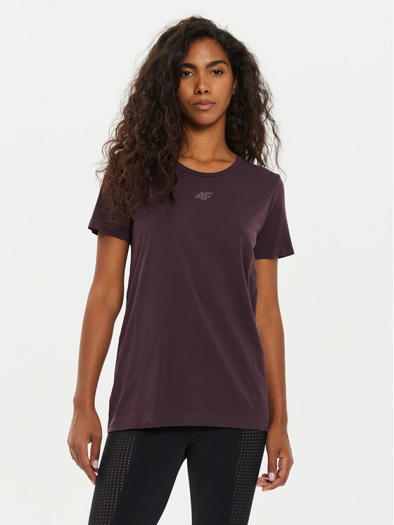 4F 4F Techniniai marškinėliai 4FWAW24TFTSF0953 Violetinė Regular Fit