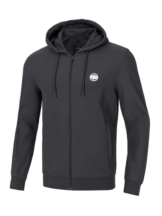 Bluza, rozmiar XXL, Szary, Longsleeve rozpinany z kapturem Pique Rockey XXL
