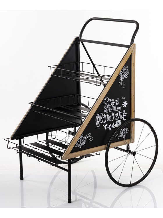 MIAhome MIAhome Kwietnik metalowy 123,5x75x96 cm CARRO Czarny
